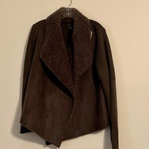 NWT! CHELSEA & THEODORE Women’s Winter Gray Jacket Wrap ~ Sz XL